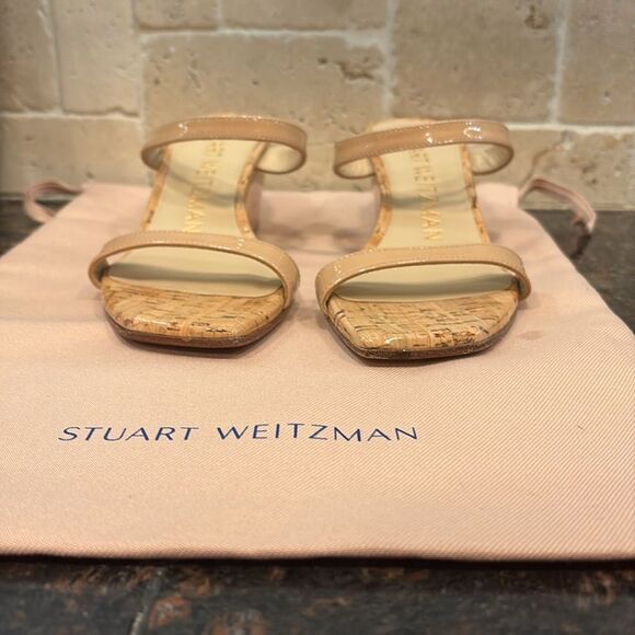 Stuart Weitzman Tan Wedge Sandals/Dust Bag 5 NWT - Picture 3 of 7